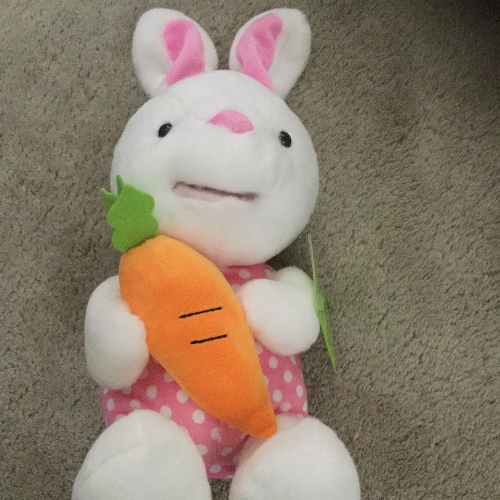 New animated stuffed animal bunny